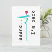 Und ich bin wieder da, Überlebende von Herzattacke Einladung (Stehend Vorderseite)