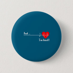 Und ich bin zurück Ekg Herzschlag für Kardiologe H Button