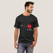Und ich bin zurück zum Ekg Herzschlag für das Herz T-Shirt (Vorne ganz)