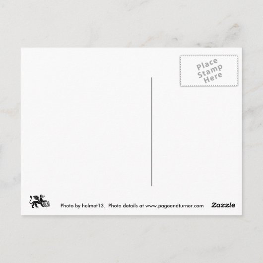 "... Und ich denke an mich: ..." Postkarte (Rückseite)