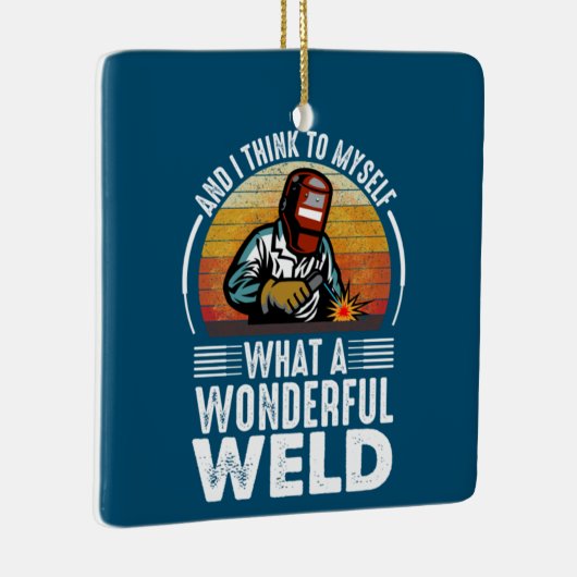 Und ich denke an mich, was für ein wunderbares Wel Keramikornament (Rechts)