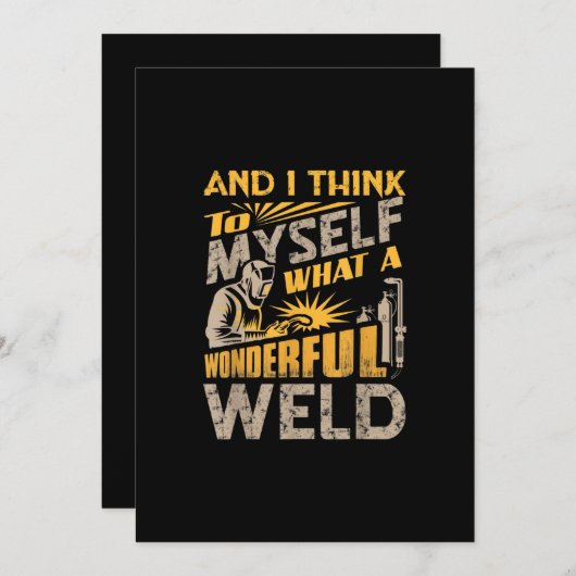 Und ich denke mir, was für eine wunderbare Welt Ankündigung (Vorne/Hinten)