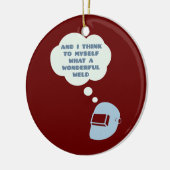 Und ich denke mir, was für eine wunderbare Welt Keramik Ornament (Links)