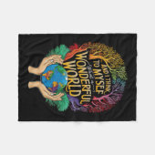 Und ich denke, was für eine wunderbare Welt Erde Fleecedecke (Vorderseite (Horizontal))