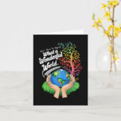 Und ich denke, was für eine wunderbare Welt Erde Karte (Gelbe Blume)