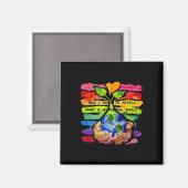 Und ich denke, was für eine wunderbare Welt Erde Magnet (Vorderseite/Rückseite)