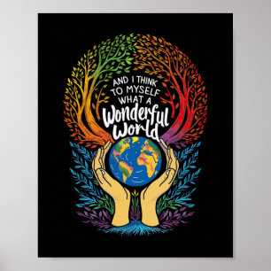 Und ich denke, was für eine wunderbare Welt Erde Poster