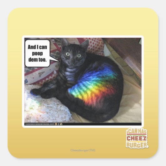 Und ich kann das auch gekackt haben. quadratischer aufkleber (Vorderseite)