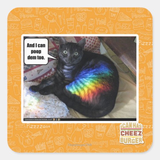 Und ich kann das auch gekackt haben. quadratischer aufkleber (Vorderseite)