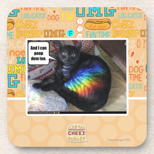 Und ich kann DM auch kacken Getränkeuntersetzer (Vorderseite)