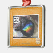 Und ich kann DM auch kacken Silbernes Ornament (Links)