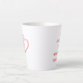 Und ich werde Sie immer Liebe geben Milchtasse (Vorderseite)