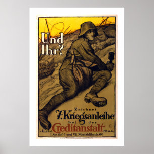 Und ihr? - Darlehen für den 7. Weltkrieg (weiß) Poster