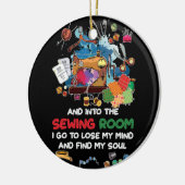 Und in den Nähraum gehe ich, um meinen Geist zu ve Keramik Ornament (Links)
