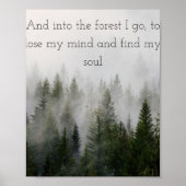 Und in den Wald gehe ich Poster (Vorne)