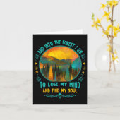 Und in den Wald gehe ich wandern Camping Sommerfer Karte (Gelbe Blume)