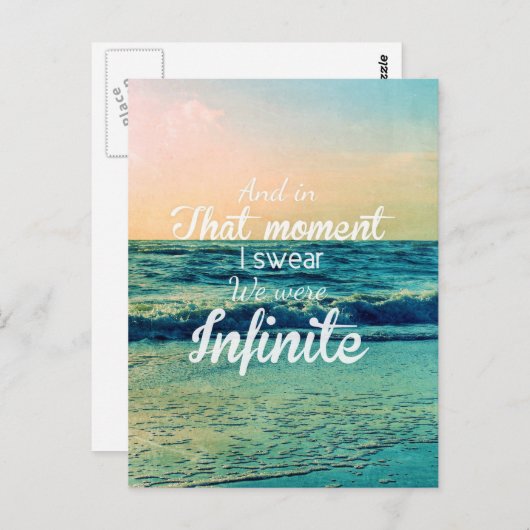 Und in diesem Moment schwöre ich, dass wir unendli Postkarte (Vorne/Hinten)