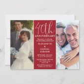 Und jetzt 2 Foto 40. Hochzeitstag Einladung (Vorderseite)