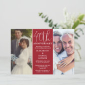 Und jetzt 2 Foto 40. Hochzeitstag Einladung (Stehend Vorderseite)