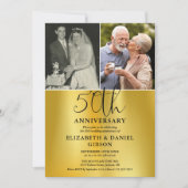 Und jetzt 2 Foto 50. Hochzeitstag Einladung (Vorderseite)