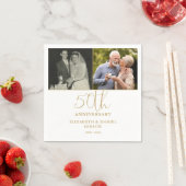 Und jetzt 2 Foto 50. Hochzeitstag Serviette (Beispiel)