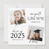 Und jetzt | 2 Foto Anwalt Abschluss Einladung (Vorderseite)