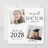 Und jetzt | 2 Foto Doctor Abschluss Einladung (Vorderseite)
