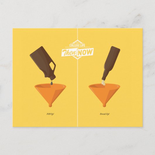 Und jetzt: Beer Pong Postkarte (Vorderseite)