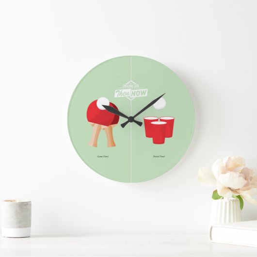 Und jetzt: Ping Pong Große Wanduhr (Zuhause)