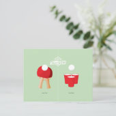 Und jetzt: Ping Pong Postkarte (Stehend Vorderseite)