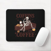 Und Kaffee Funny Skelett Halloween Mousepad (Mit Mouse)