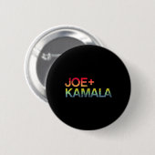 Und Kamala Bold Retro Rainbow Pride Biden Harris Button (Vorne & Hinten)