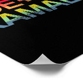 Und Kamala Bold Retro Rainbow Pride Biden Harris Poster (Ecke)