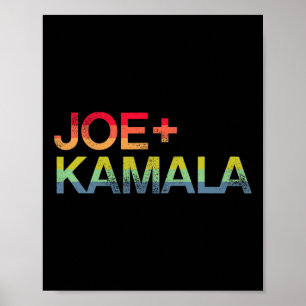 Und Kamala Bold Retro Rainbow Pride Biden Harris Poster