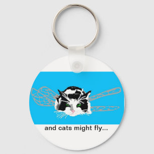 und Katzen konnten fliegen… Schlüsselanhänger