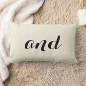 "Und" Kissen mit gestreiftem (Decke)