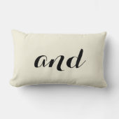 "Und" Kissen mit gestreiftem (Vorderseite)