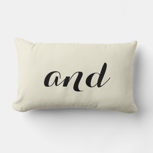 "Und" Kissen mit gestreiftem (Vorderseite)