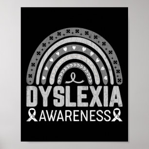 Und lesen Sie lustige Dyslexie Bewusstsein Grafik Poster