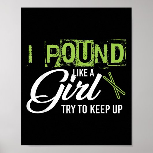 Und Like A Girl Try To Keep Up Workout  Poster (Vorne)