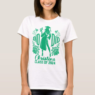 Und lila weibliche Abschlussfeier T-Shirt