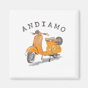 Und los Italien Gelber Roller  Magnet