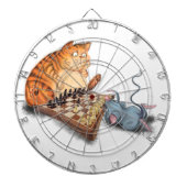 und Maus spielen Schach Dart Board Geschenk - Funn Dartscheibe (vorne)