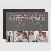 Und Mrs. First Christmas 4 Foto Magnetkarte (Vorne/Hinten)