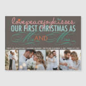 Und Mrs. First Christmas 4 Foto Magnetkarte (Vorderseite)