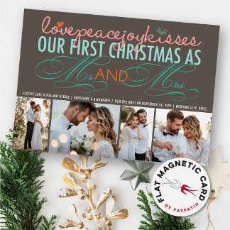 Und Mrs. First Christmas 4 Foto Magnetkarte