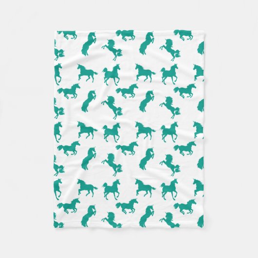 Und noch mehr Einhörner! Fleecedecke (Vorderseite)