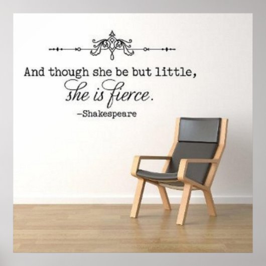 "Und obwohl sie nur wenig ist, ist sie erbittert." Poster (Vorne)