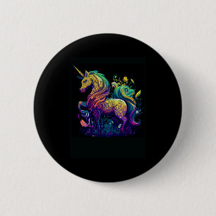 Und Ostern Fertiges Einhorn-Tier-Ei Button