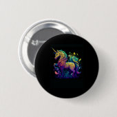 Und Ostern Fertiges Einhorn-Tier-Ei Button (Vorne & Hinten)